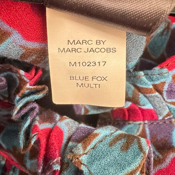 Marc By Marc Jacobs Tiered Mini Dress Womens Size 2 Preppy Multicolor Floral - Picture 6 of 8
